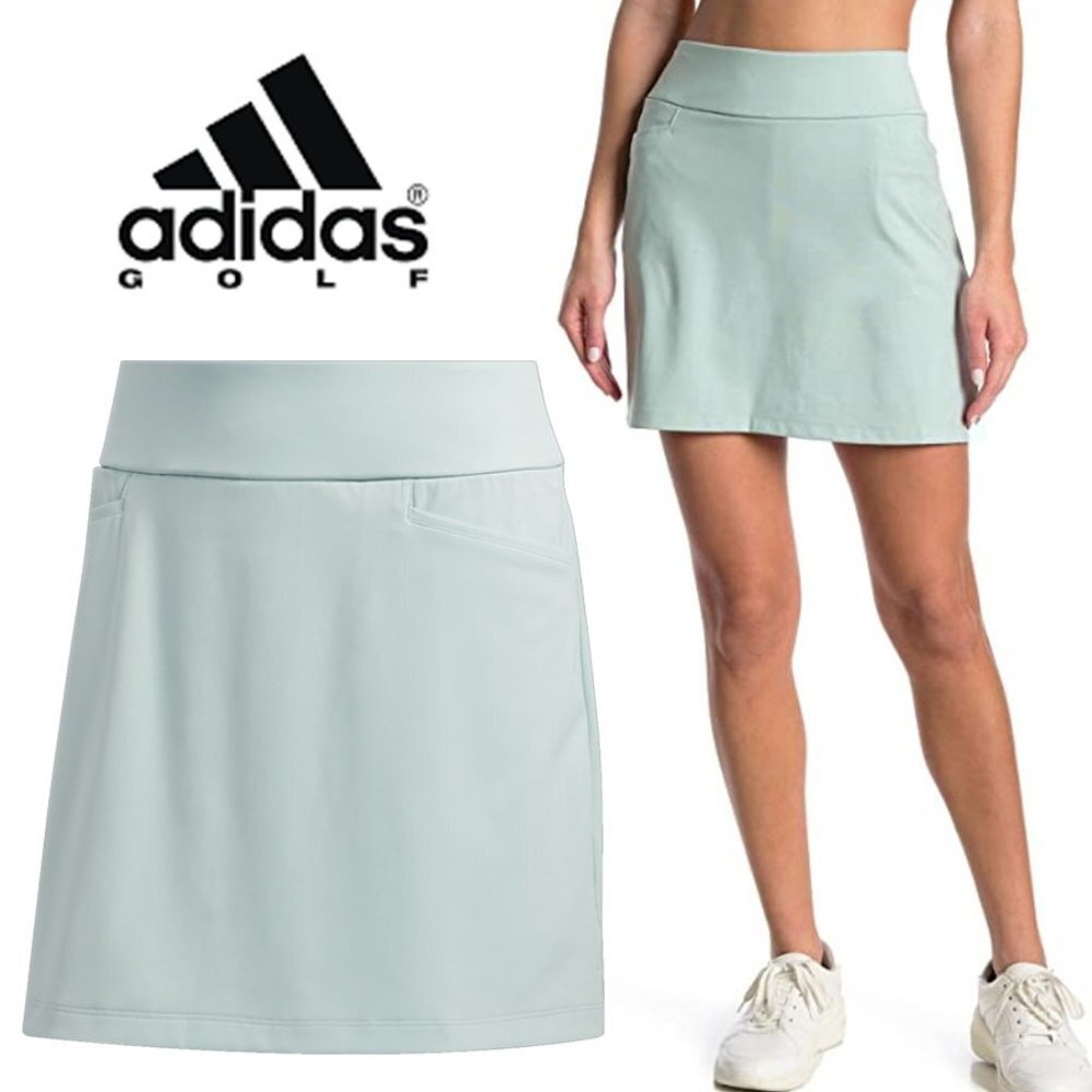 NEW Adidas Golf Ultimate360 Solid Inner Short Skirt Skort Mint Green Tint XL $70